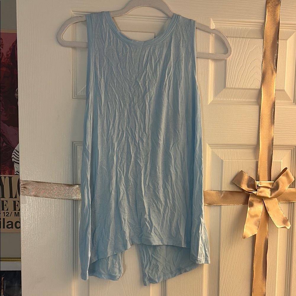 Light Blue Sleeveless Women's Top